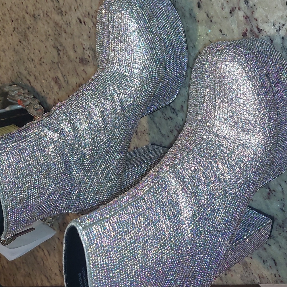 Ab rhinestone booties